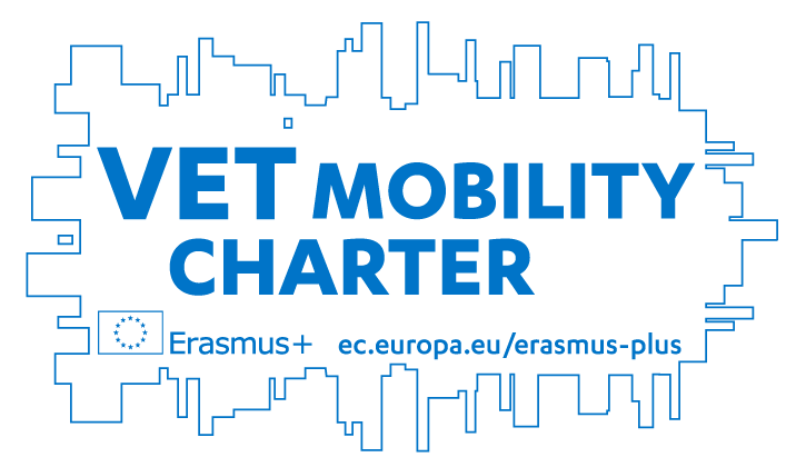 Kuva liikkuvuuperuskirjasta eli liikkuvuuden akkreditoinnista, kuvassa lukee "VET Mobility Charter".