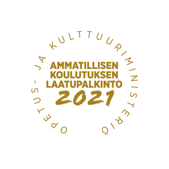 Ammatillisen koulutuksen laatupalkinto 2021 logo.