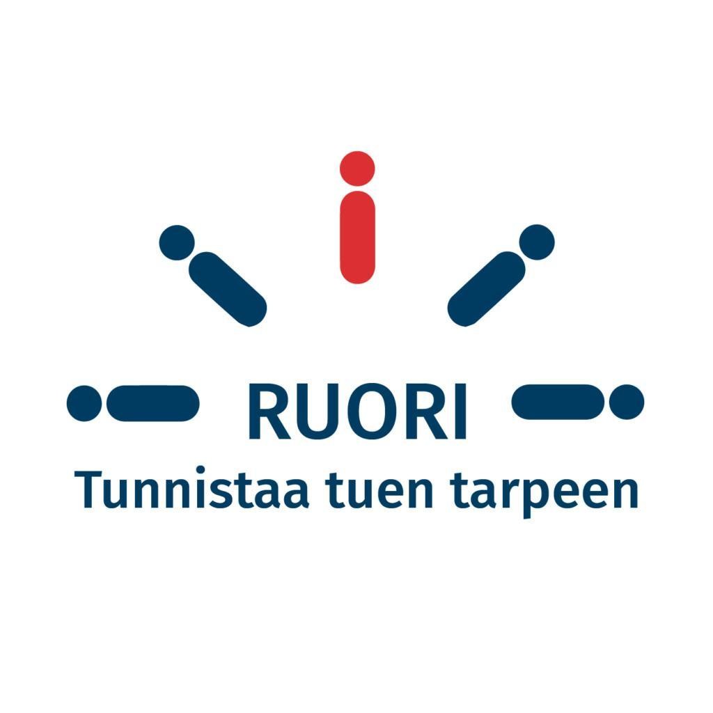 RUORI-logo, jonka alla slogan "Tunnistaa tuen tarpeen".
