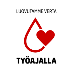 Luovutamme verta työajalla sertifikaatin logo