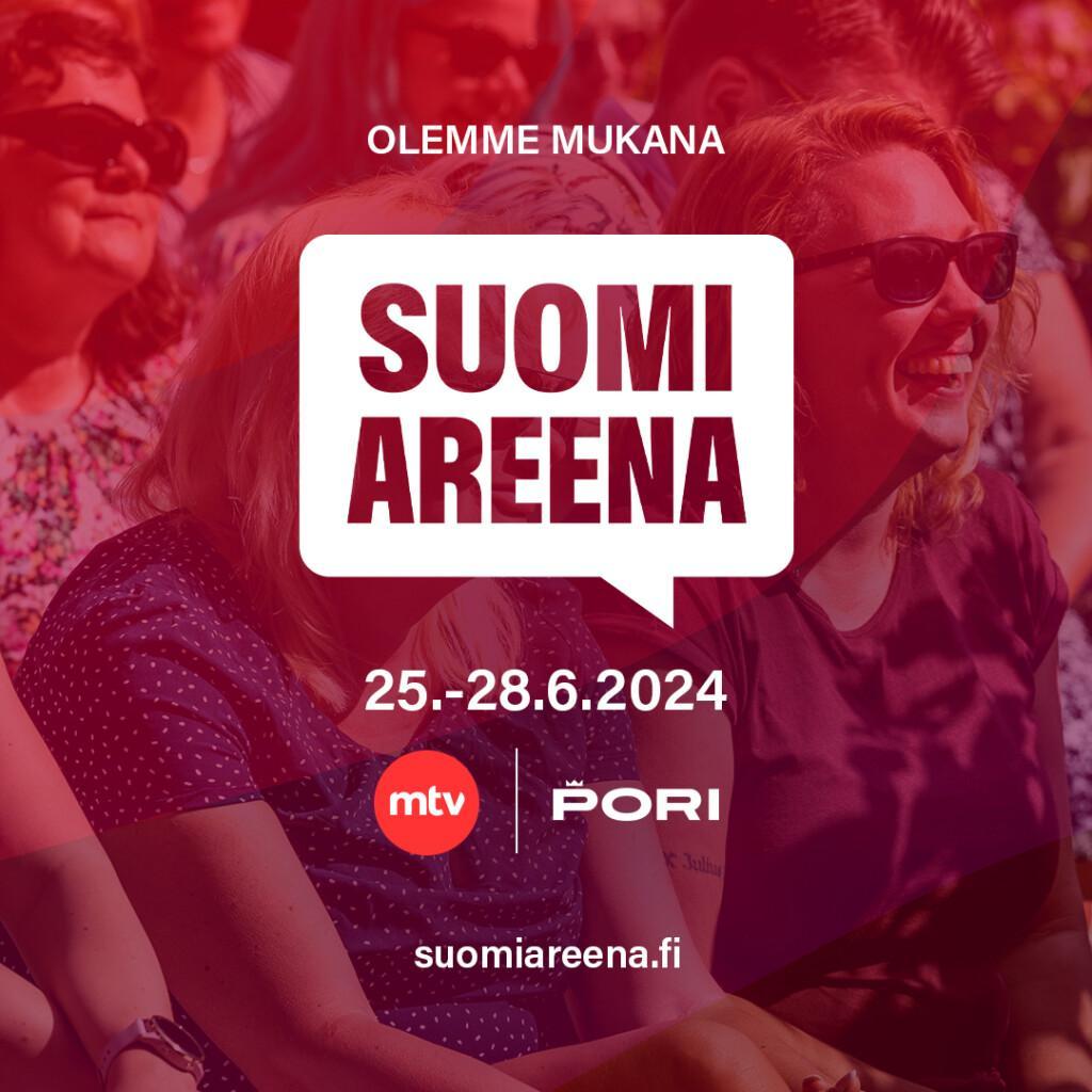 SuomiAreena tapahtuma järjestetään Porissa 25.-28.6.2024